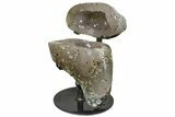 Light Purple Amethyst Jewelry Box Geode With Metal Stand #171861-4